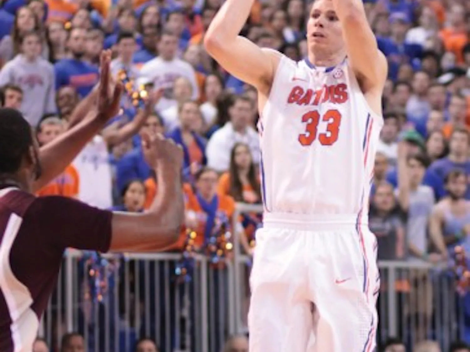 Florida forward Erik Murphy scored 14 points on 4-of-7 shooting from 3-point range in Saturday’s 69-57 win against Mississippi State.
