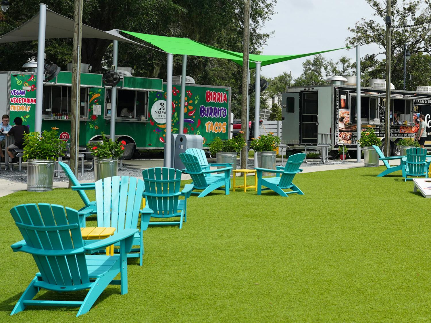 Midpoint Park & Eatery offers a family-friendly outdoor dining area with a variety of food trucks to choose from on Sept. 2, 2023. 