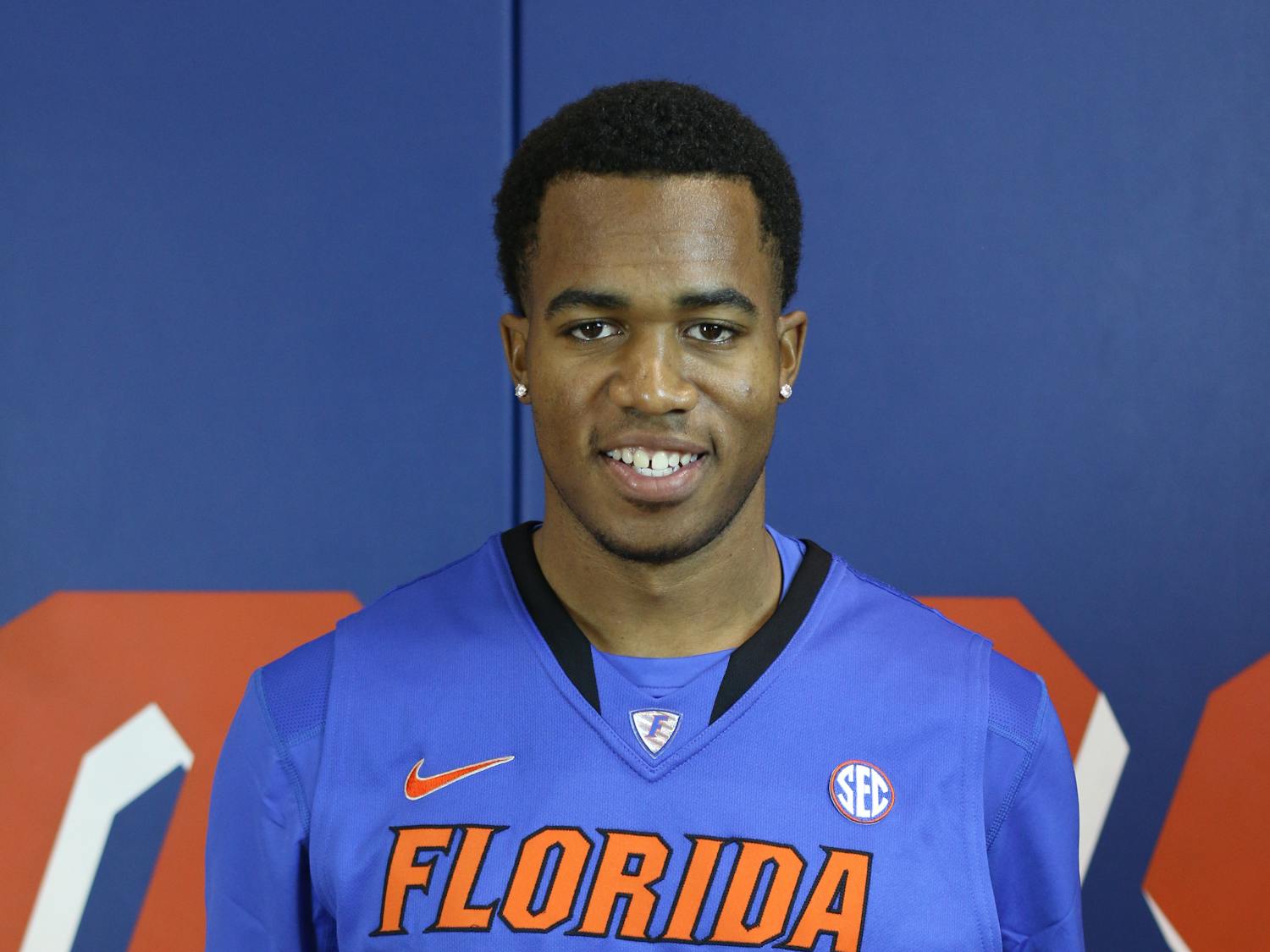 Freshman point guard Kasey Hill poses at Florida basketball's media day on Wednesday.