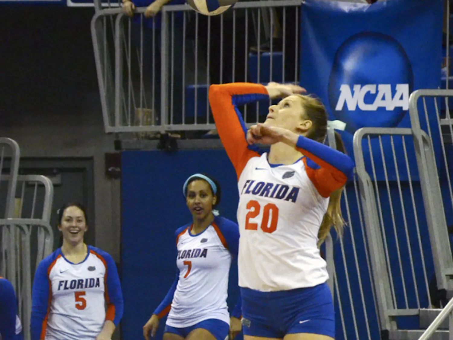 Defensive Specialist Nikki O'Rourke serves during Florida's 3-1 win against Miami in the second round of the NCAA Tournament on Dec. 6 in the O'Connell Center.