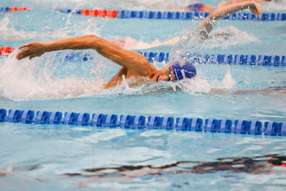 Florida's Alfonso Mestre competes in the 500 free during an Oct. 29 meet against Georgia.