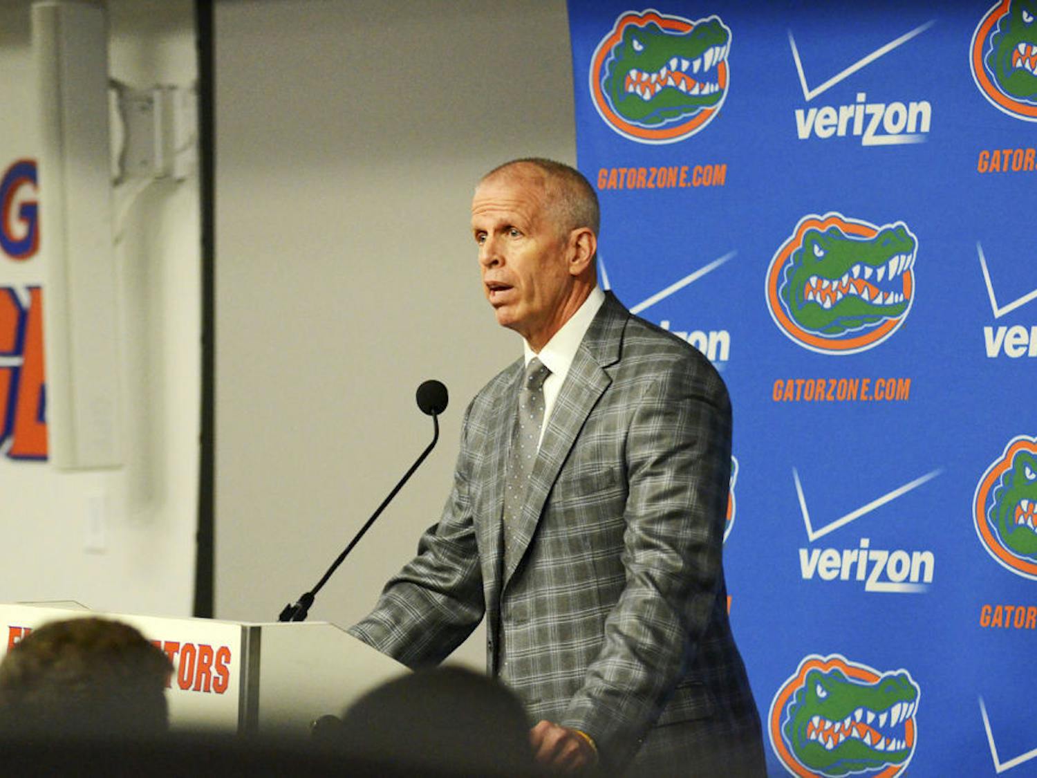 Athletics director Jeremy Foley speaks to media Monday