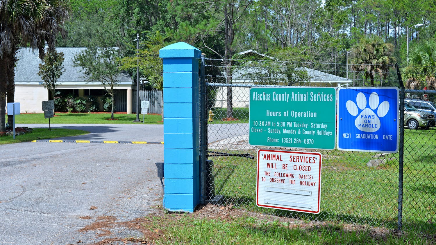 Outside of the Alachua County Animal Services building on Saturday, Sept. 3, 2022. 