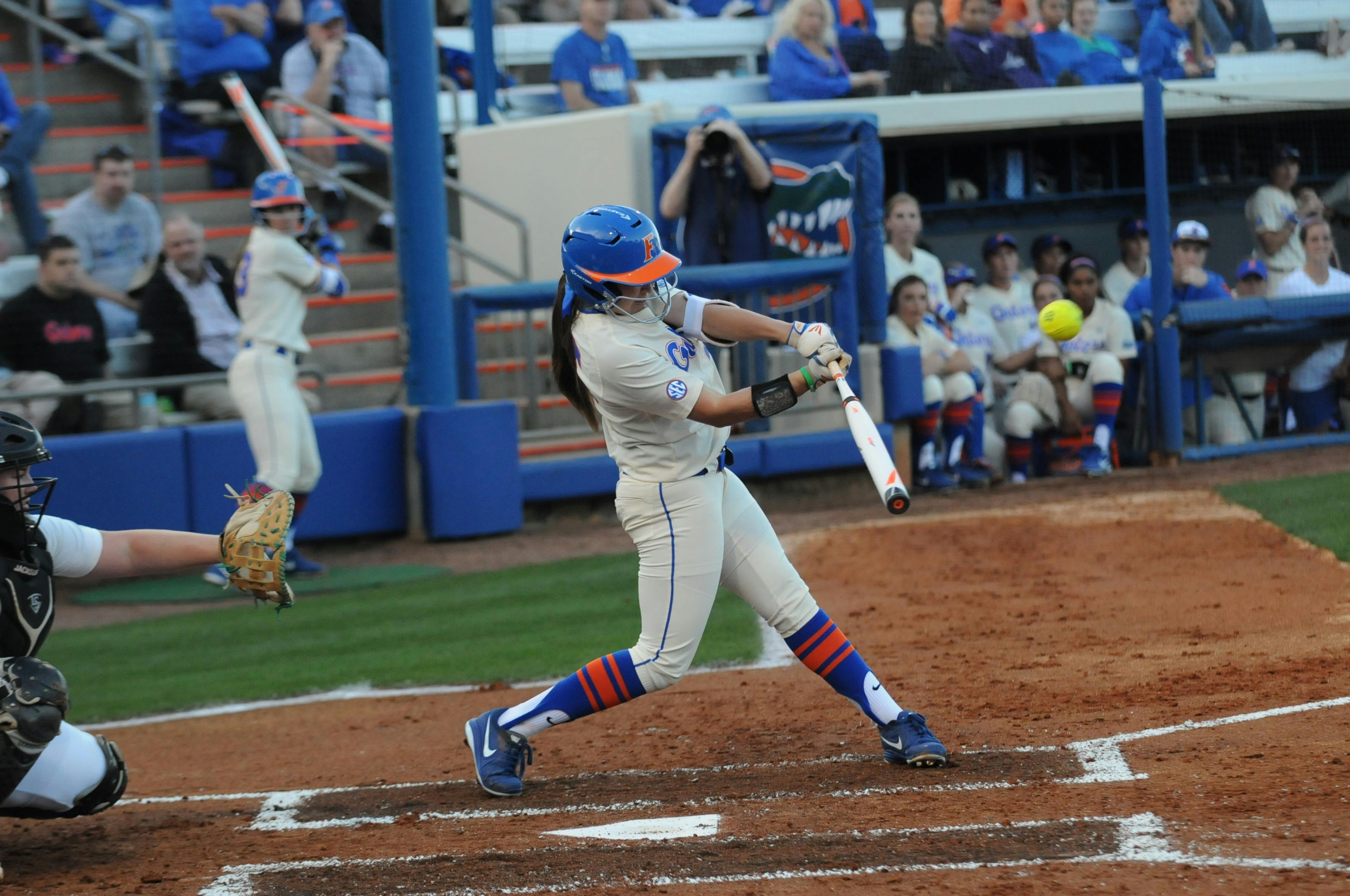 Janell Wheaton notched a walk-off walk to seal the game for the Gators early Friday morning.