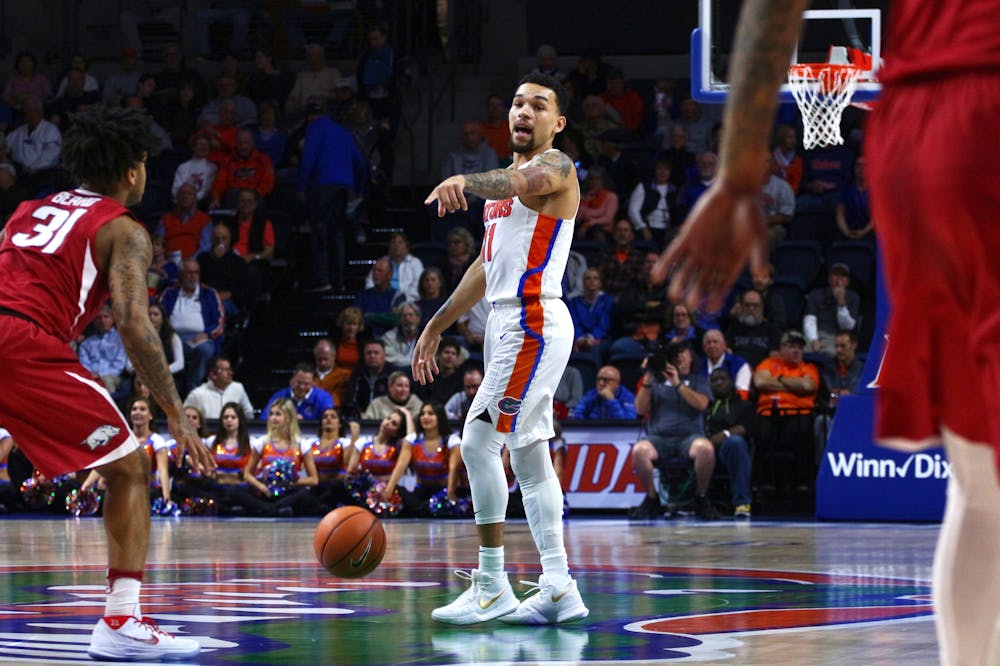 <p>Guard Chris Chiozza had 11 points on 5-of-10 shooting in the Gators' Wednesday night loss to Tennessee.</p>