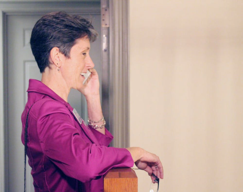 <p class="p1">City Commissioner Susan Bottcher calls to congratulate District 3 winner Craig Carter. Bottcher’s term comes to an end in May.</p>