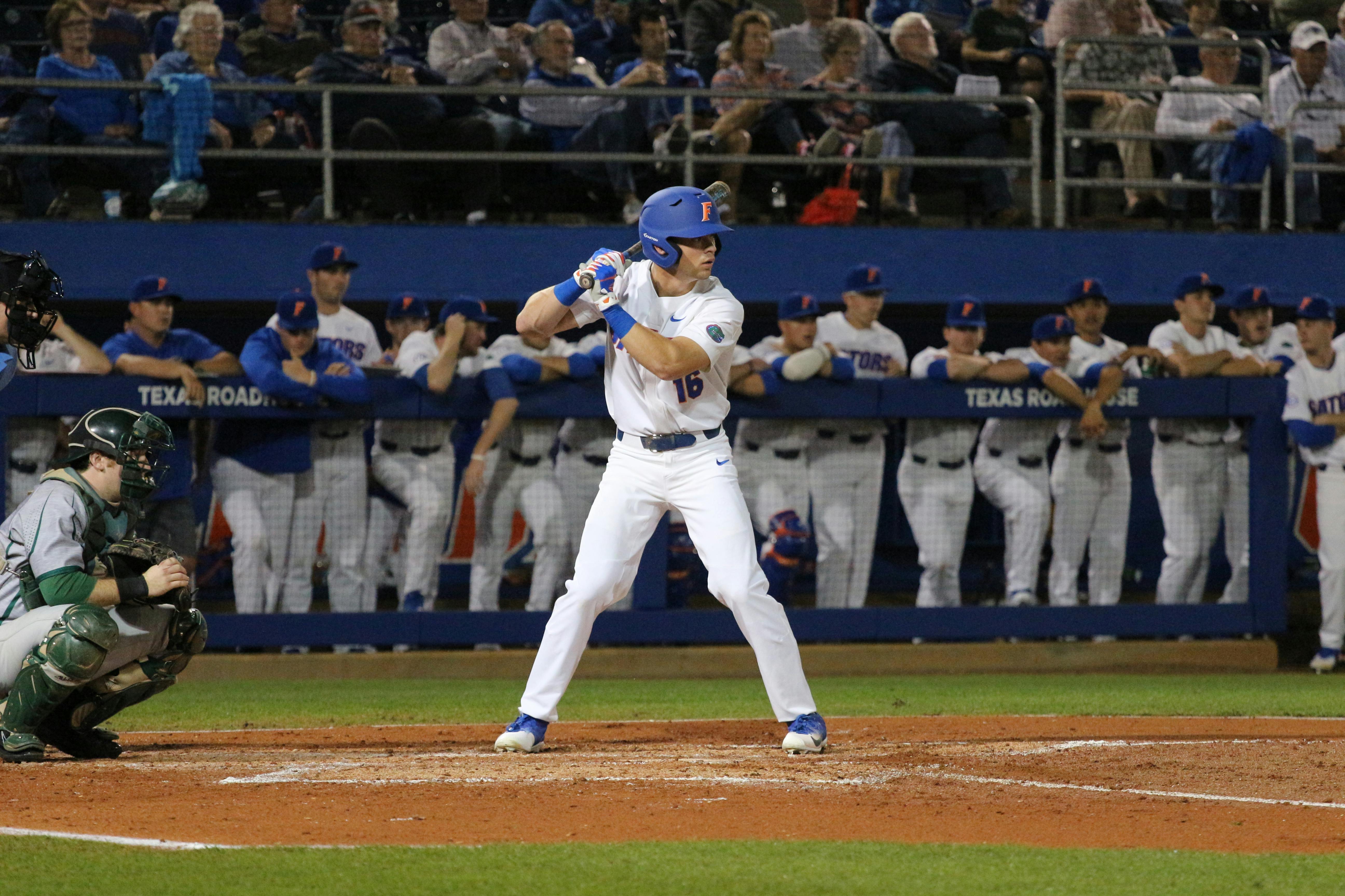Junior college transfer Wil Dalton launched his team-leading 16th home run of the season in Florida's 6-4 loss on Tuesday. 