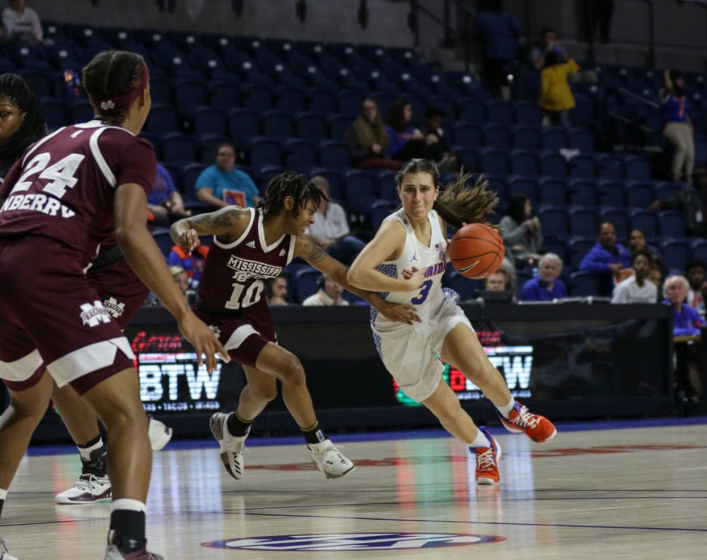 UF guard Funda Nakkasoglu scored 14 points in Florida’s 90-42 loss to Mississippi State on Thursday night. She was the only Gator to score in the first quarter.
&nbsp;