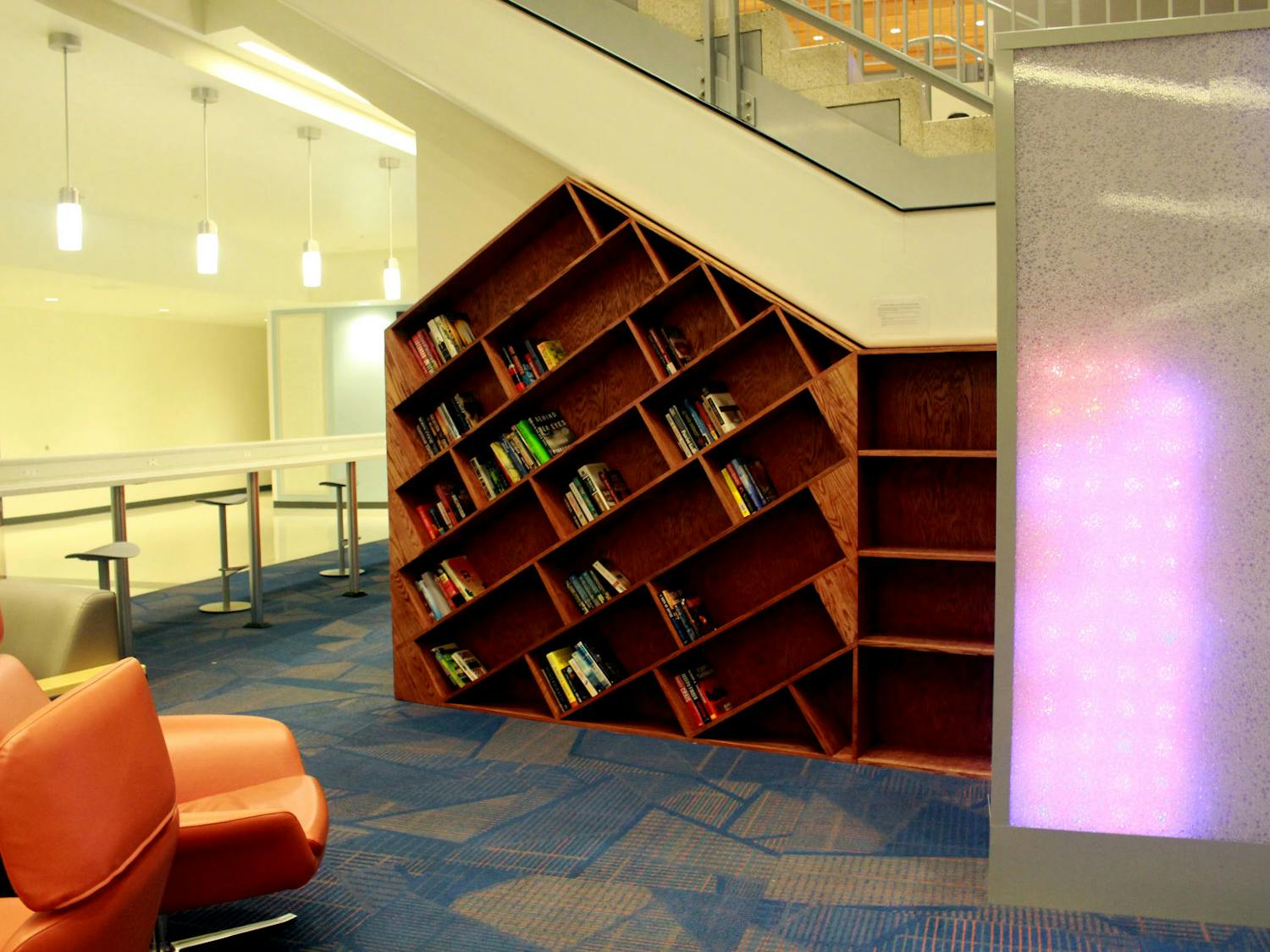 The Reitz Union’s free library opened Jan. 2 and can be used by anyone. It includes titles from authors such as Tom Clancy, Anthony Horowitz, Carl Hiaasen and James Patterson. 