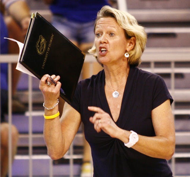 UF coach Mary Wise (above) will square off against former Gator and current LIU-Brooklyn assistant coach Jennifer Robinson when both teams play tonight at 7:30.