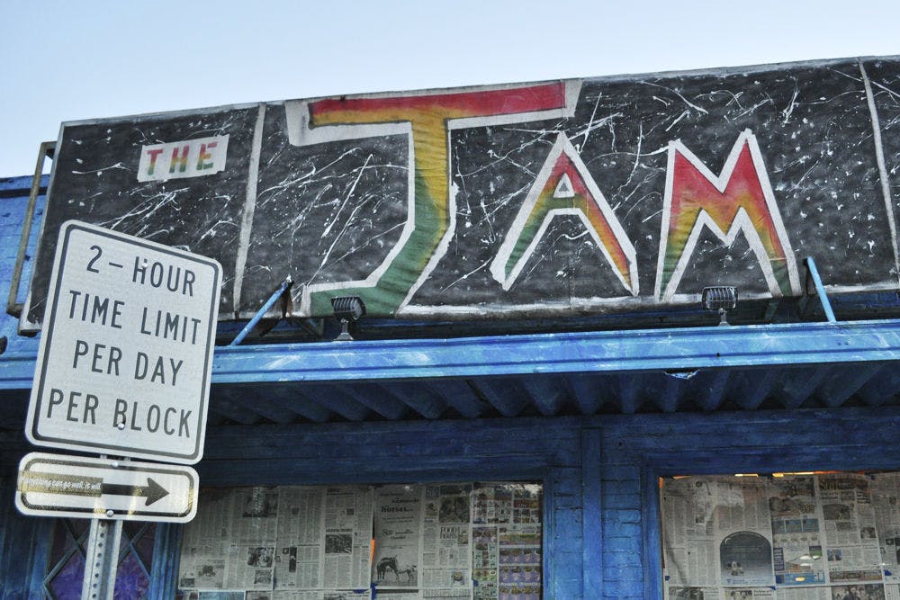 A picture of the Jam, a local music venue located on 817 W University Ave.