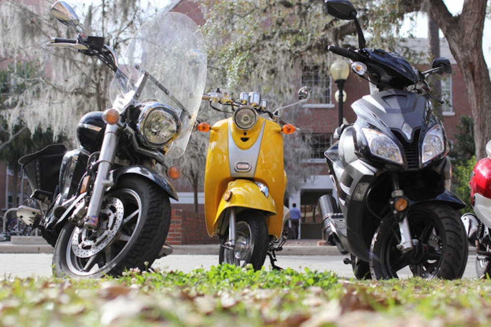 <p>Since the 2009-2010 school year, the number of on-campus scooter decals bought dropped by about 4 percent, according to UF’s Transportation and Parking Services.</p>