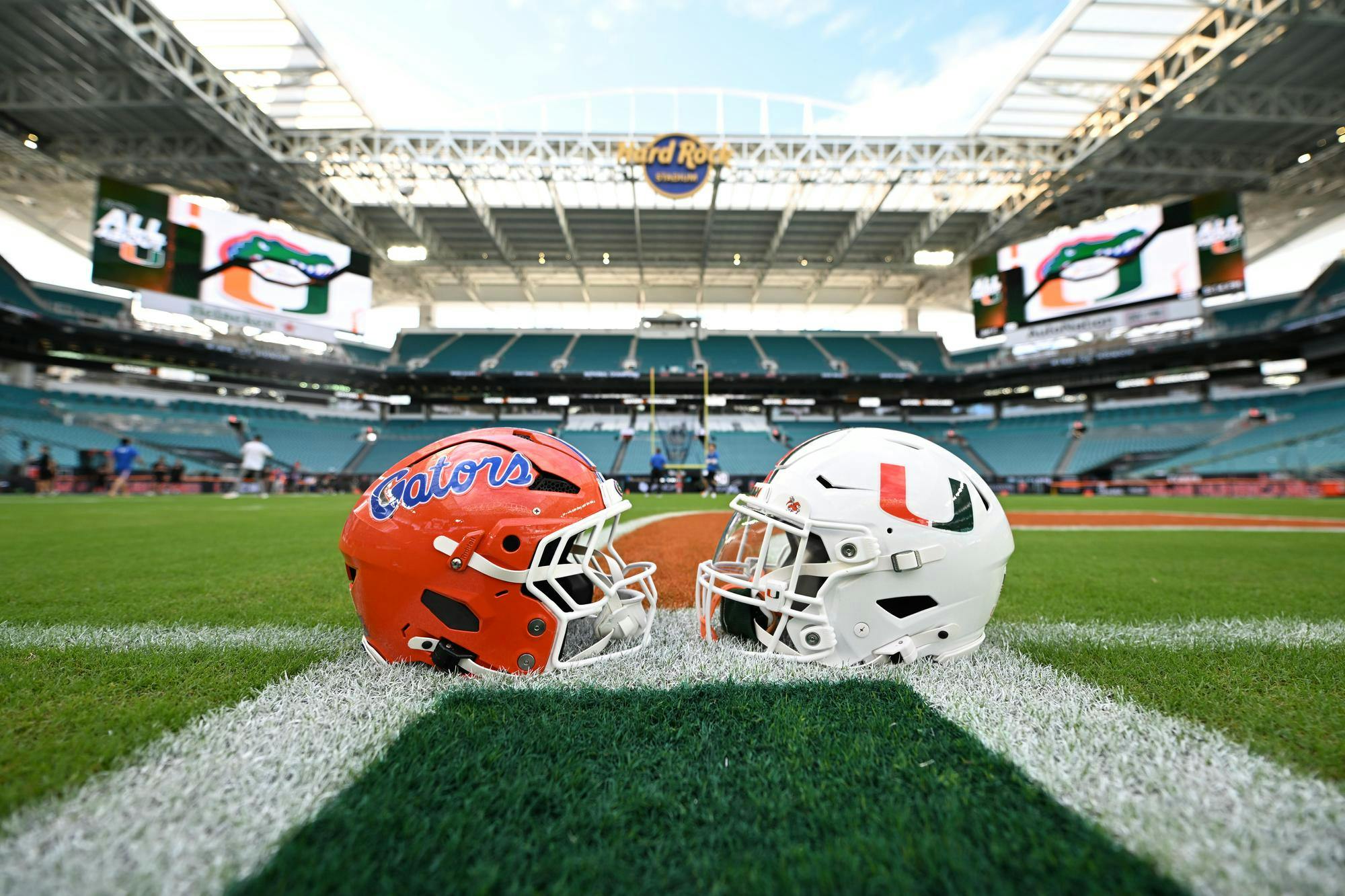 The Florida Gators play against the Miami Hurricanes on Sept. 20, 2025, at Hard Rock Stadium in Miami Gardens, Fla.
