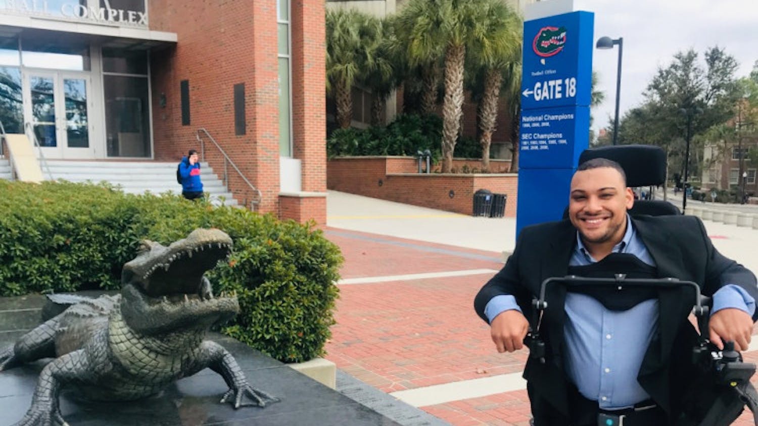 Dees first used the chair's standing feature in a speech to UF alumni and administration