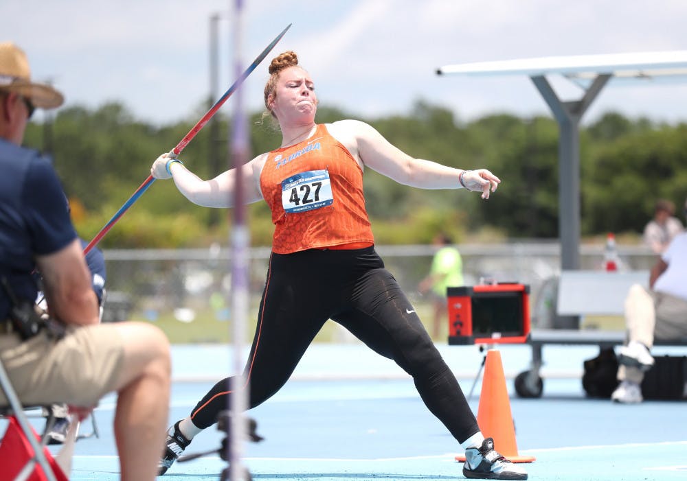 Megan Reed has the seventh best javelin throw in UF history (48.67m). 