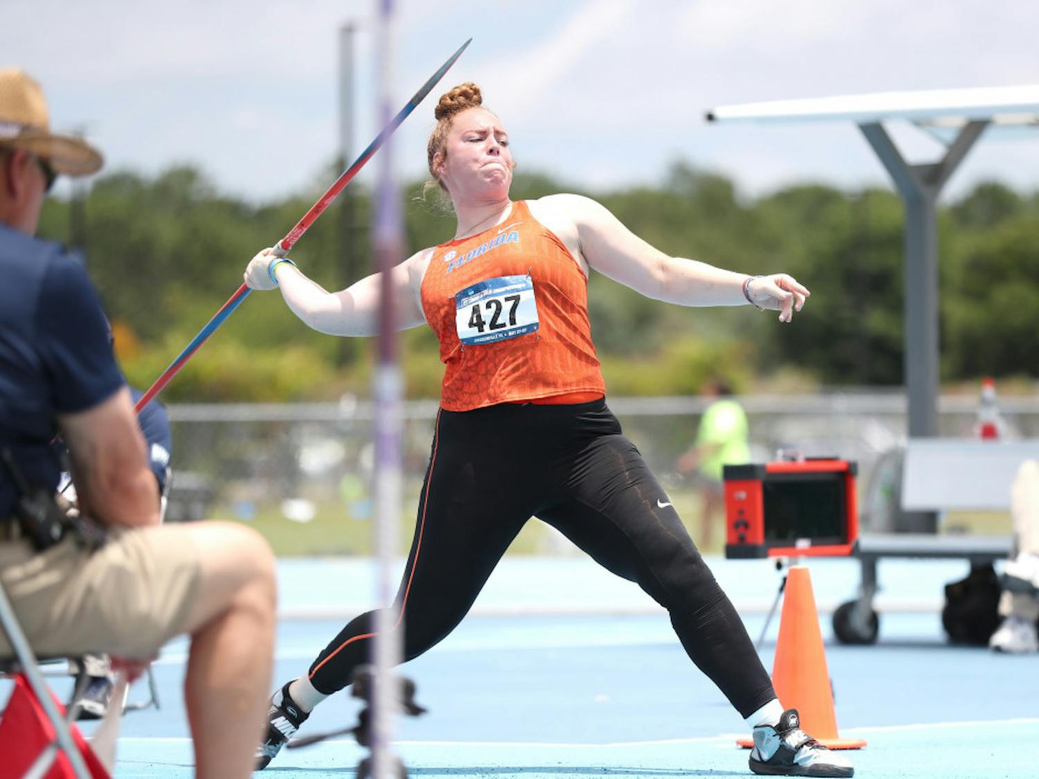 Megan Reed has the seventh best javelin throw in UF history (48.67m).