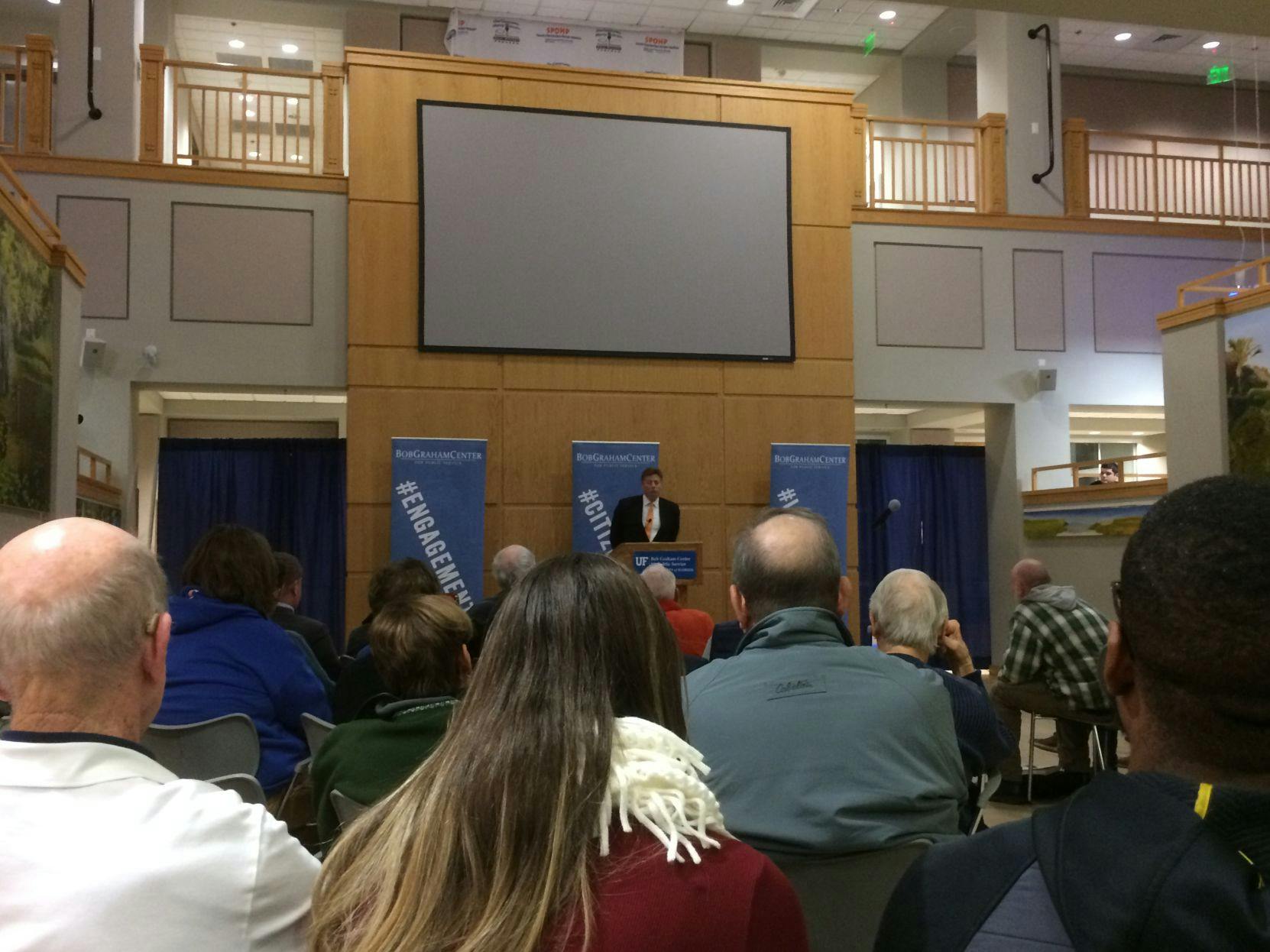 Jason Altmire, a&nbsp;former Pennsylvania congressman, spoke at UF&nbsp;about political polarization&nbsp;on Thursday&nbsp;evening.