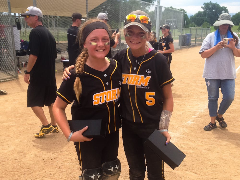 <p>UF Softball players Jocelyn Erickson and Rylee Holtorf grew up on the field together.</p>