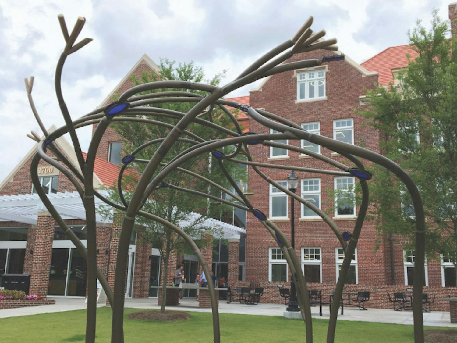 The Newell Hall Learning Commons just finished the installment of a 14-foot sculpture intended to represent the agricultural history of the building.