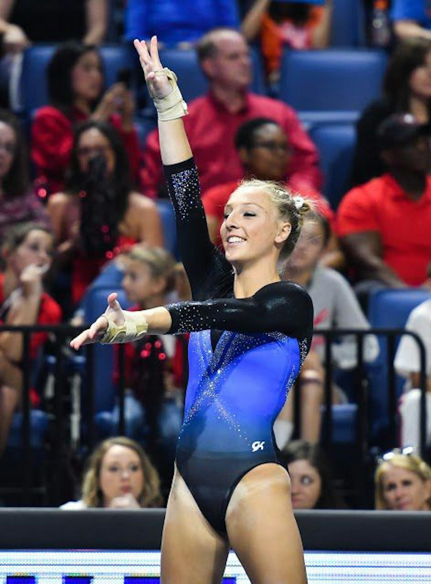 UF gymnast Alex McMurtry performs a routine during the NCAA Gainesville Regional on April 1, 2017, in the O'Connell Center.