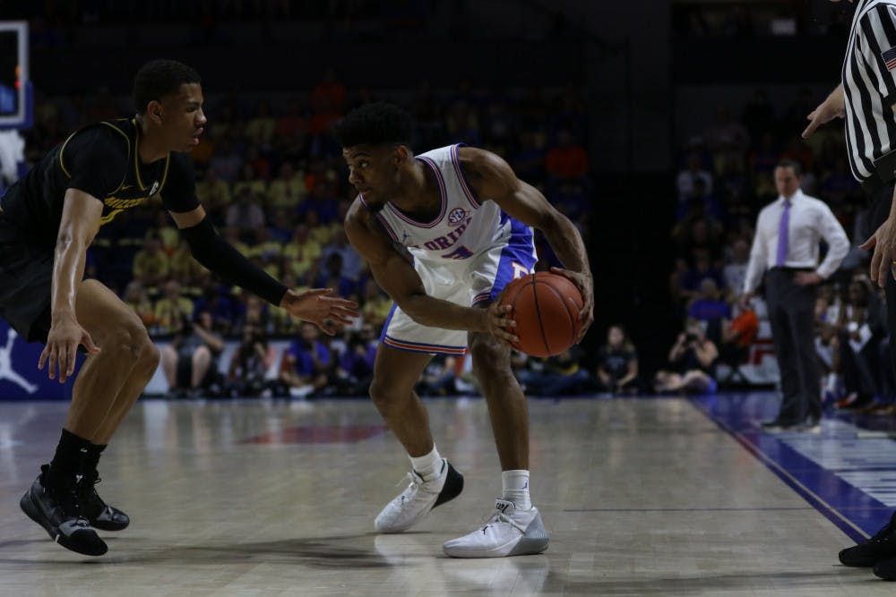 <p>Florida guard Jalen Hudson scored a team-high 13 points in UF's 61-55 loss to Georgia on Saturday at the O'Connell Center.</p>