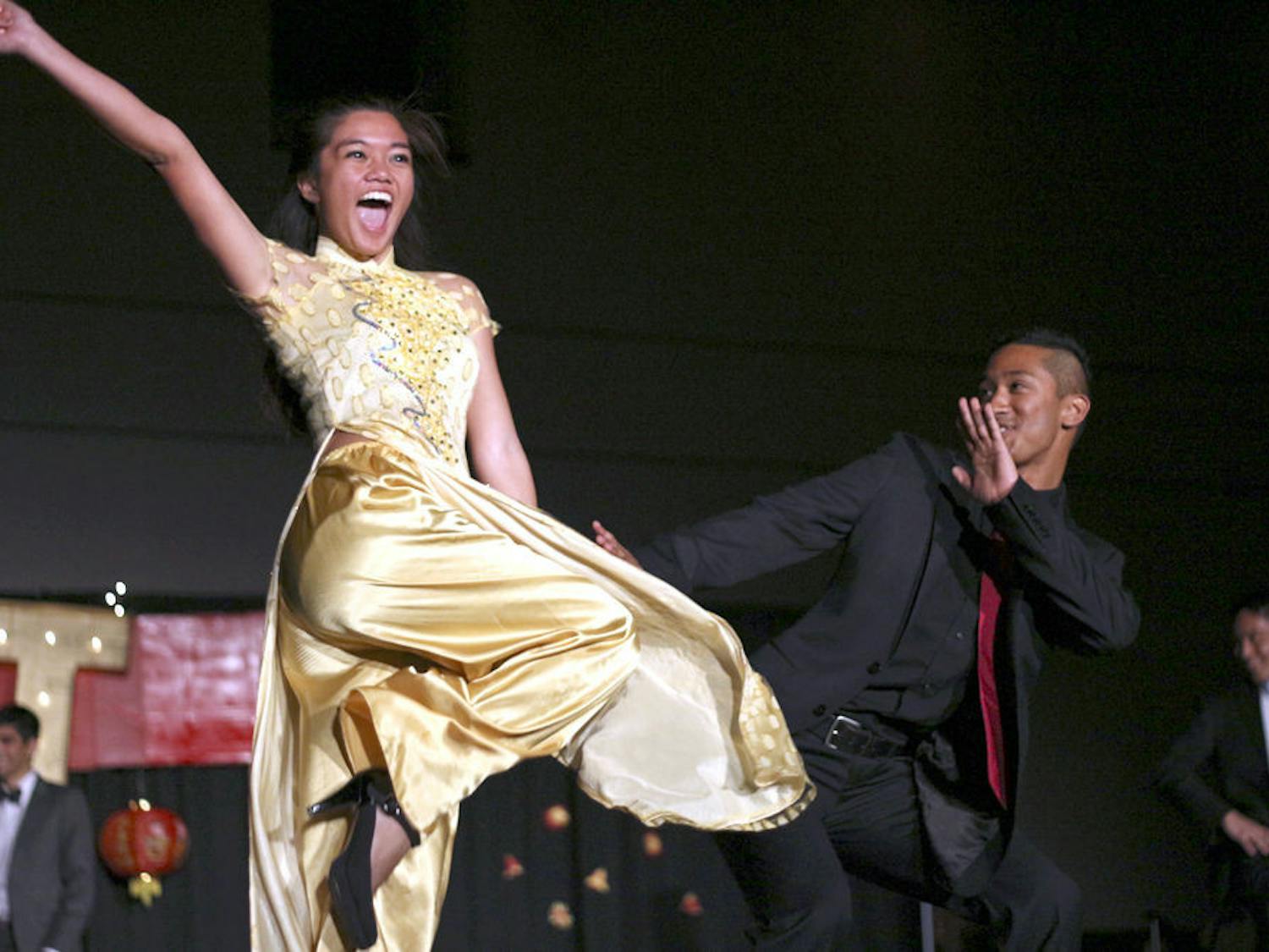 The Vietnamese Student Organization hosted Tet, its 43rd annual Lunar New Year celebration, on Sunday. The theme of the event, which took place in the Reitz Union Grand Ballroom, was “A New Age.” It included games and chances to win raffle tickets before the show and during intermission, as well as performances by singers, dancers and martial artists. 