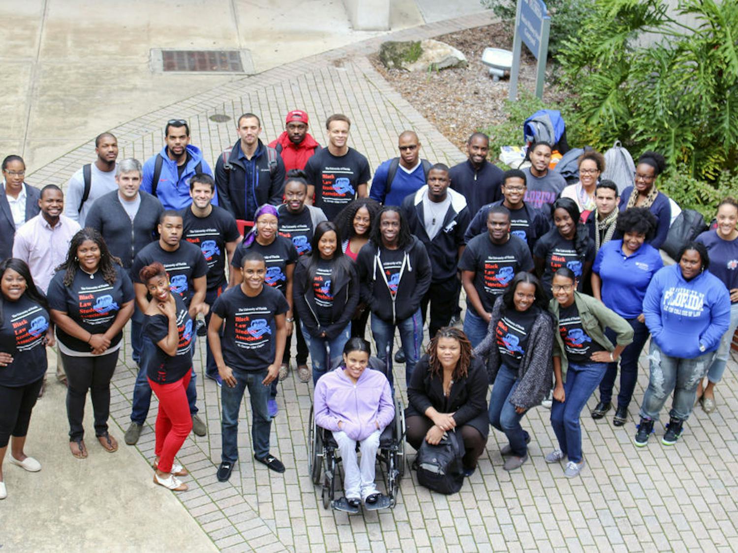 Members of the Black Law Students Association pose for a photo after the UF organization won Regional Chapter of the Year for the third consecutive year. “I personally look forward to continuing that legacy and continuing to make our chapter even better,” said Candace Spencer, a first-year UF law student who will start her term as BLSA president on Friday.