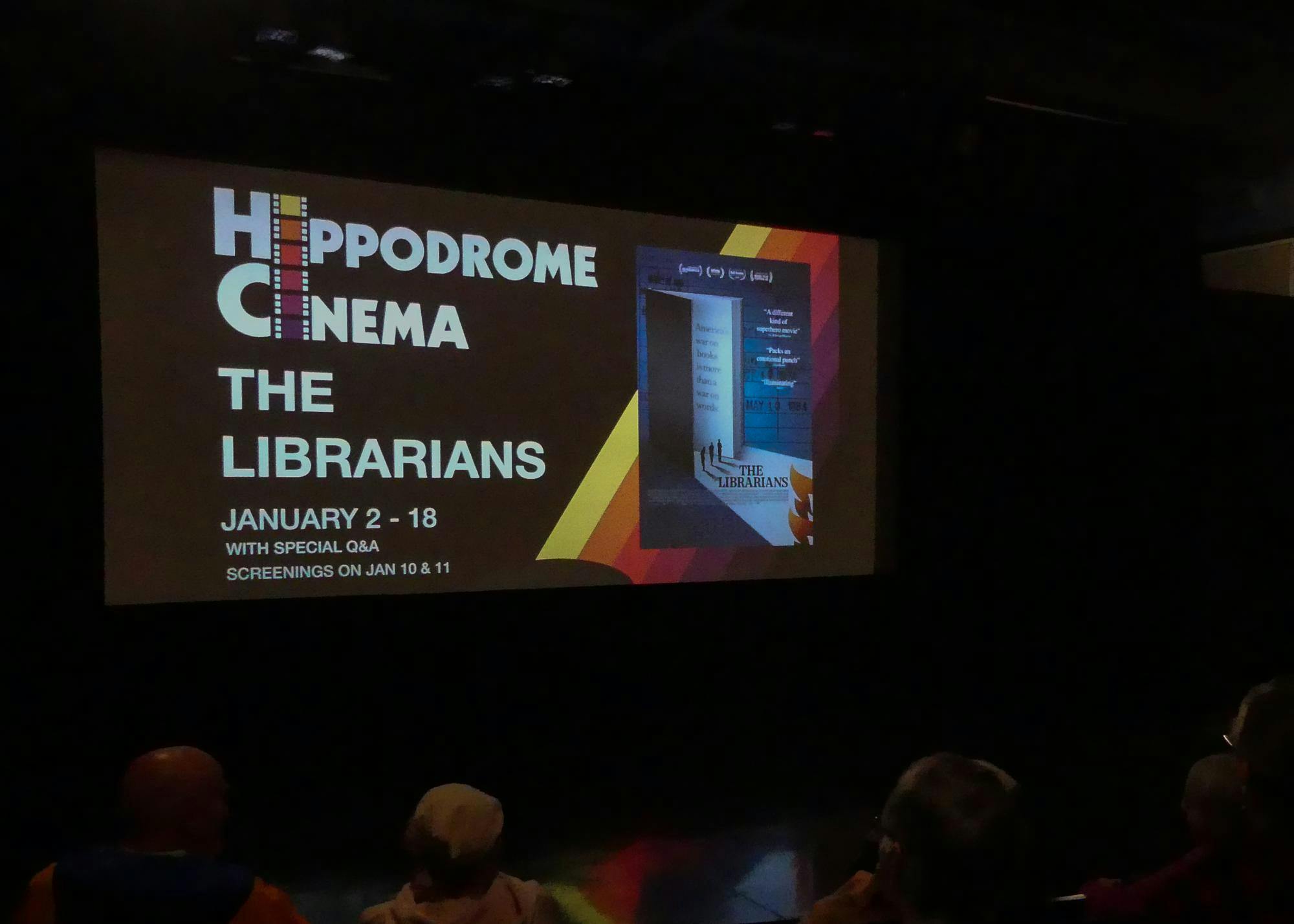 The Hippodrome Cinema hosts "The Librarians," a documentary about the Krause List banning 850 books, on Jan. 11, 2026.