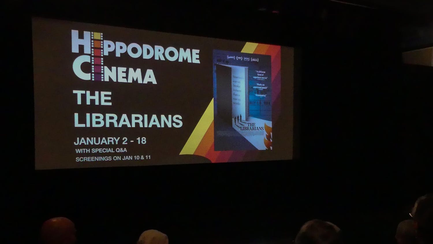 The Hippodrome Cinema hosts "The Librarians," a documentary about the Krause List banning 850 books, on Jan. 11, 2026.