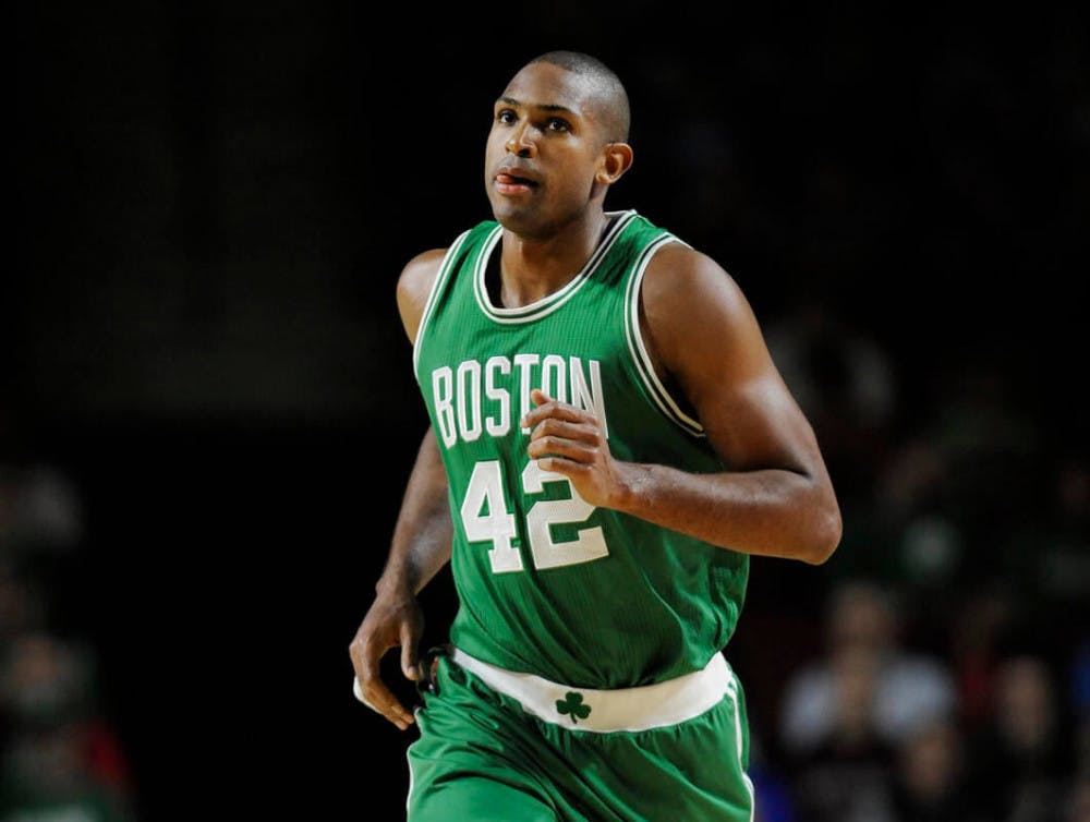 Boston Celtics forward Al Horford leads his team with 7.3 rebounds per game this season. In last year’s Eastern Conference finals, Horford averaged 15.1 points per game.