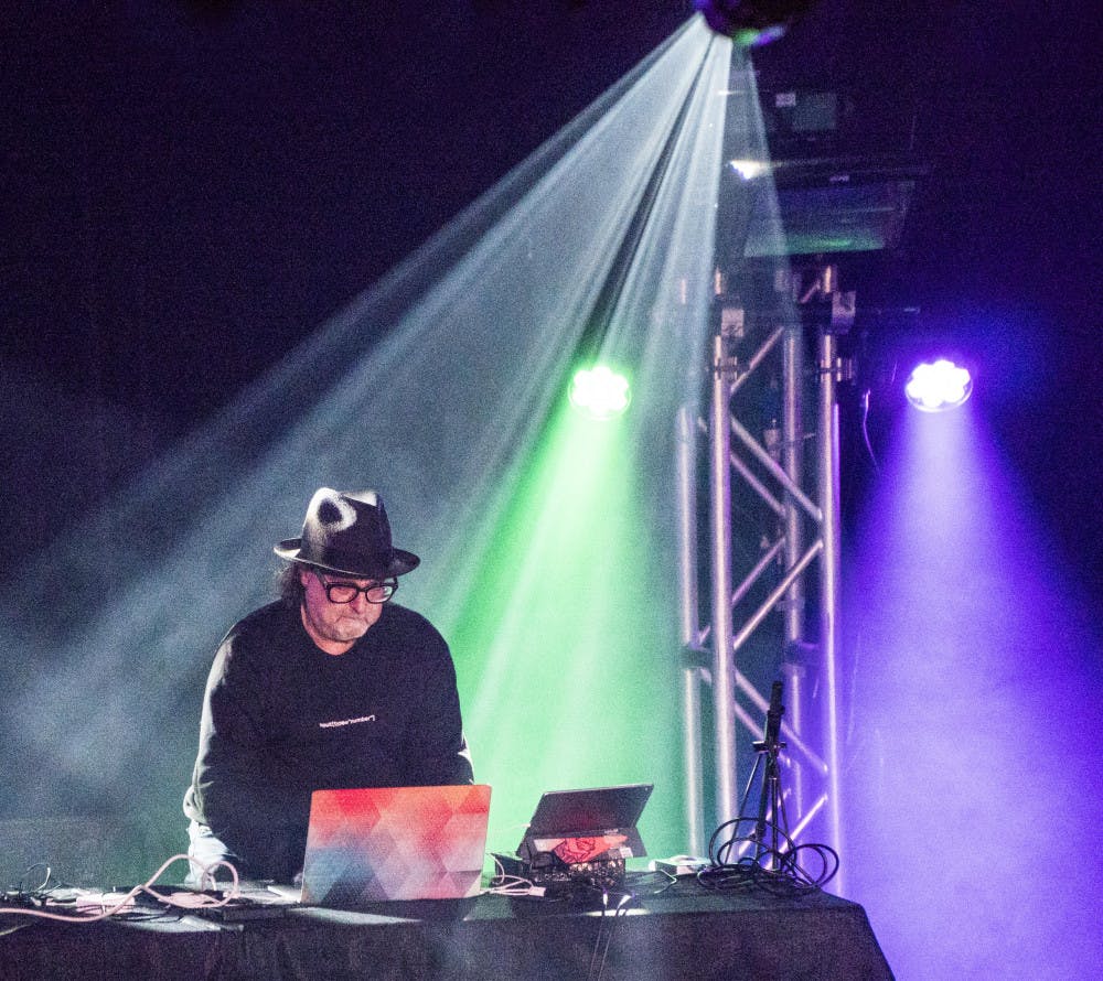 Carl Stone performing at the Big Ears Festival in Knoxville, Tenn. in March