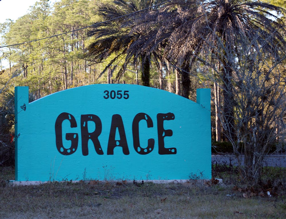 Photo of GRACE Marketplace sign at 3055 NE 28th Ave. in Gainesville, FL.