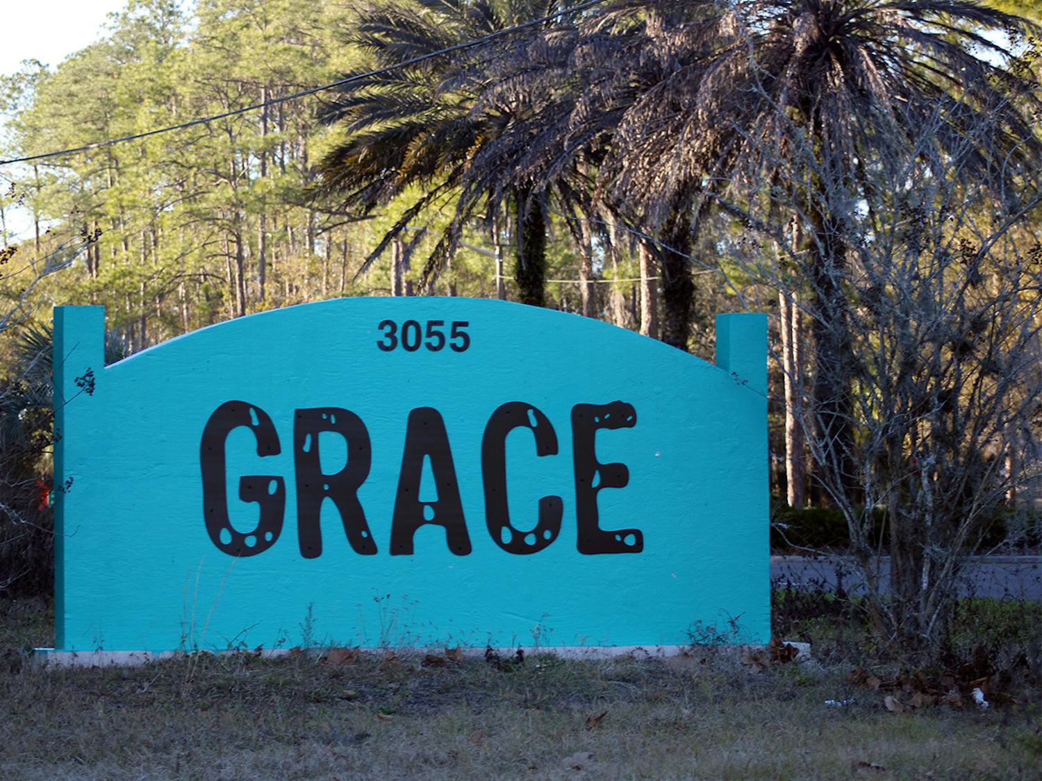Photo of GRACE Marketplace sign at 3055 NE 28th Ave. in Gainesville, FL.