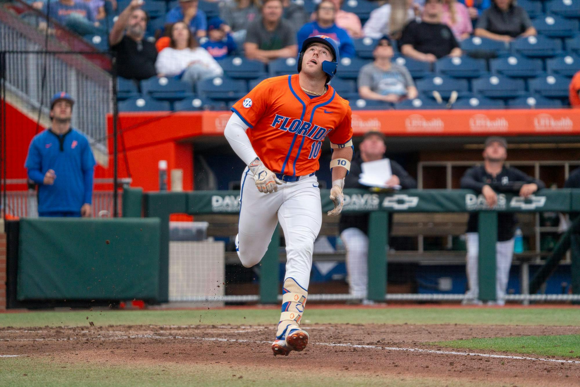 Florida Gators sophomore first baseman Ethan Surowiec during an NCAA Baseball game against UAB, Saturday, Feb. 14, 2026, in Gainesville, Fla.