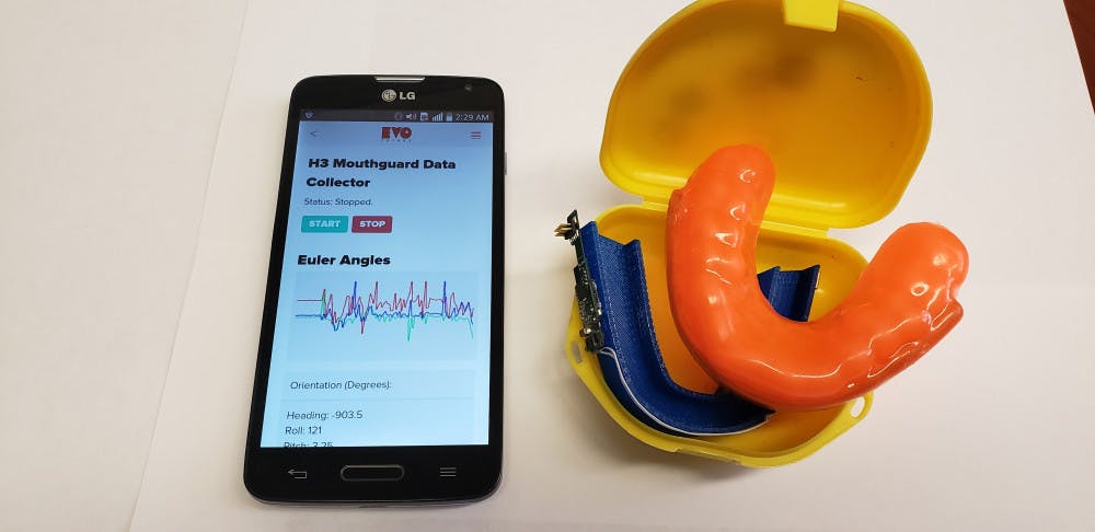 <p id="docs-internal-guid-e8306363-5dae-0da4-63ca-0f3d589fb515" dir="ltr">H3 testing app (left) with a prototype of the device (right).</p>