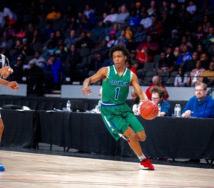 Elijah Kennedy plays a high school game for Green Run. Kennedy committed to the Gators on Aug. 2, two years after a severe leg injury.