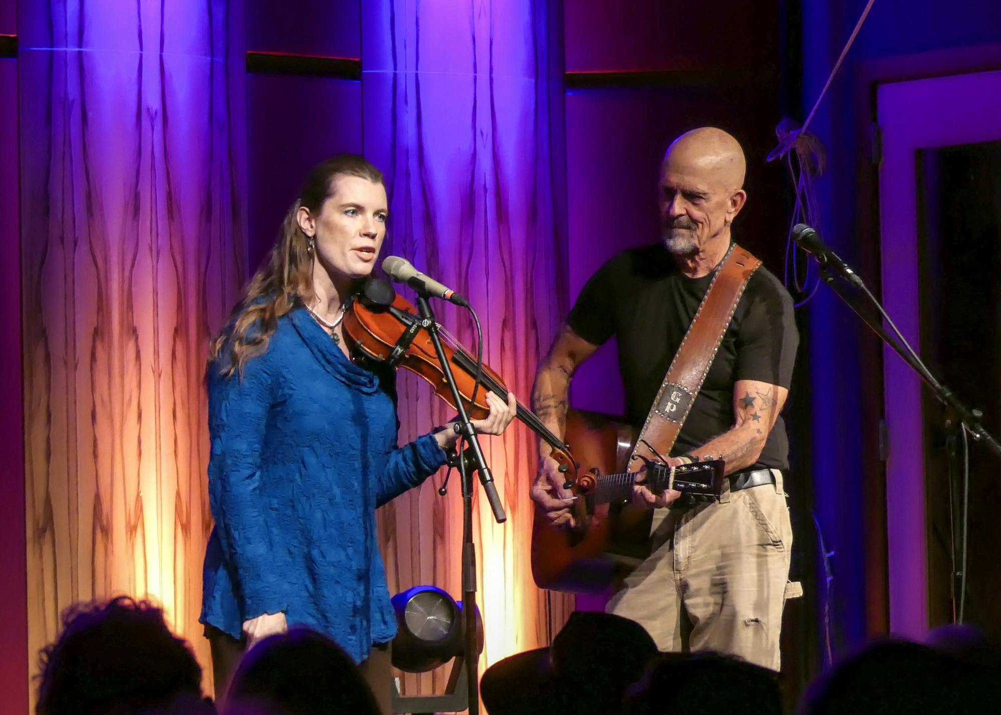 Sara Stovall and Grant Peeples perform at Heartwood Soundstage on Saturday, Aug. 2, 2025.
