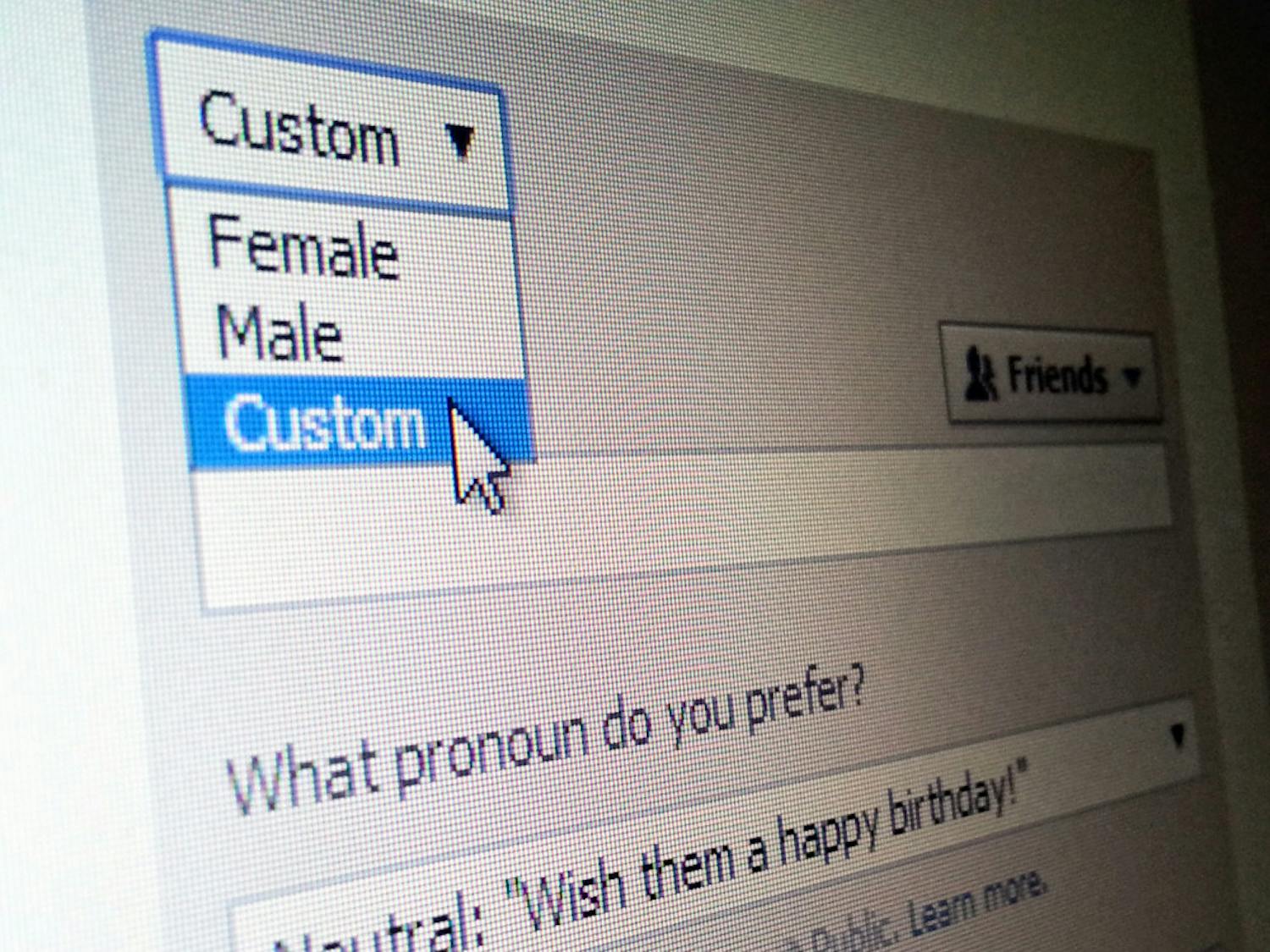 Facebook's new "Custom" gender option