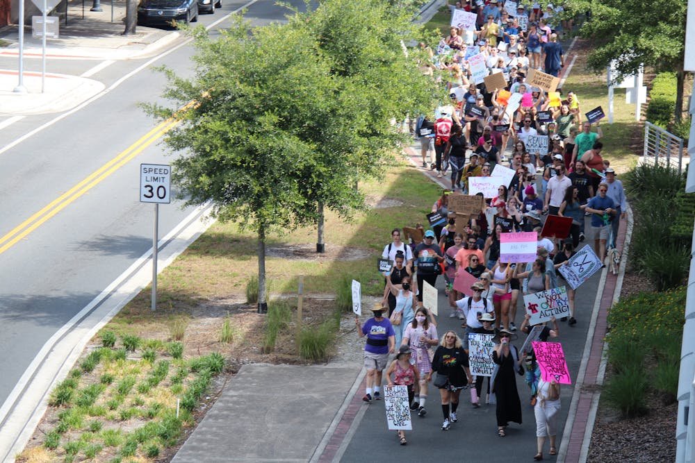 <p>More than 600 Gainesville citizens join nationwide ‘Bans Off Our Bodies’ rallies on Saturday, May 14th, at the 6th St. and 2nd Ave. intersection.</p>