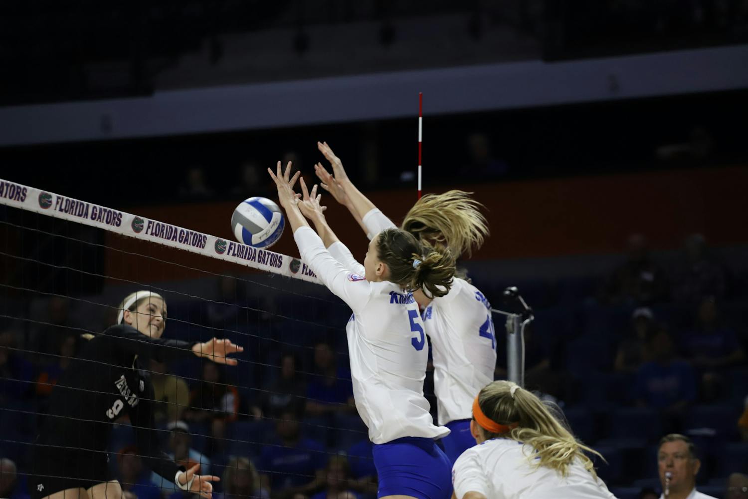The Gators fall in five sets to the undefeated Wisconsin Badgers Monday afternoon. Photo from UF-Texas A&amp;M game in 2019.