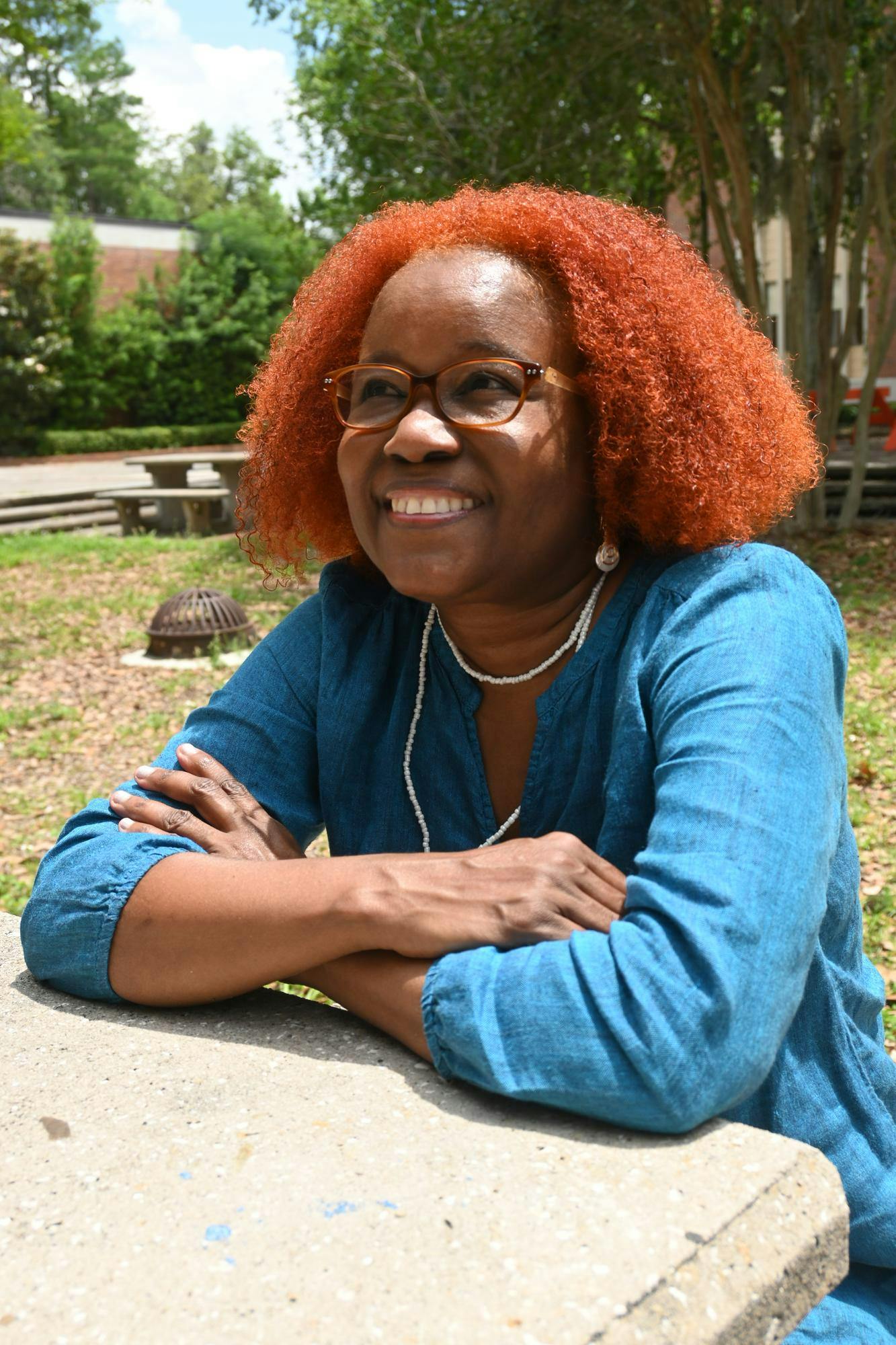 Fatimah Tugger poses for a portrait, Sunday, May 10, 2026, in Gainesville, Fla.