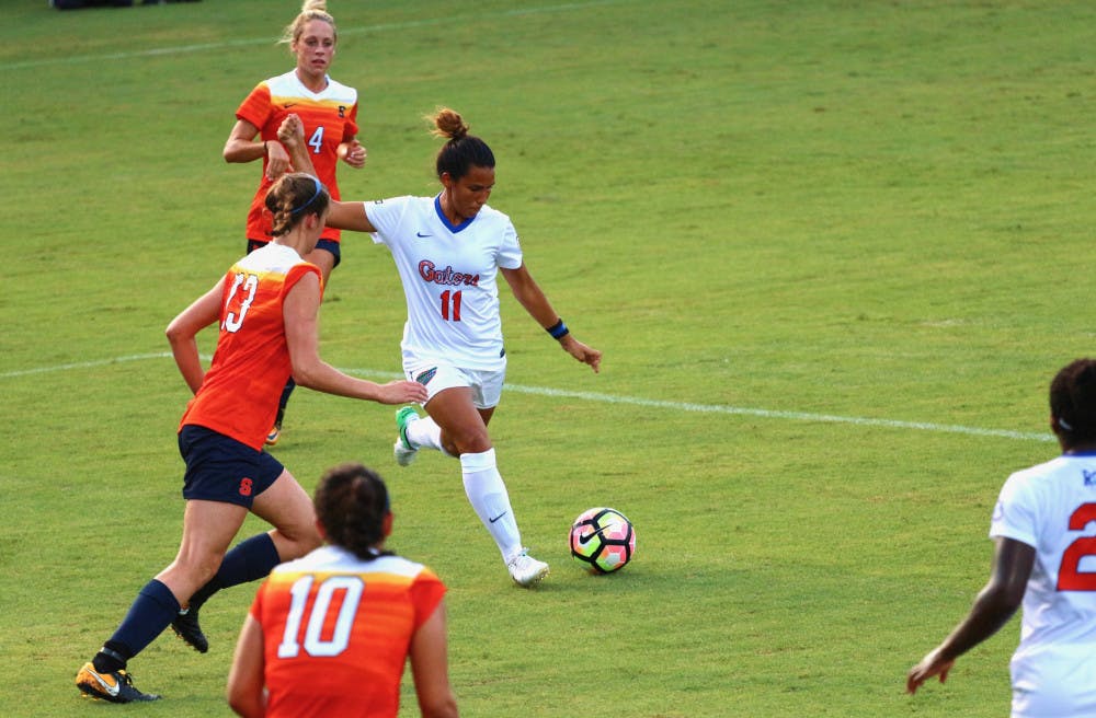 UF midfielder Briana Solis scored the game-winning goal against Tennessee on Sunday in Knoxville. 