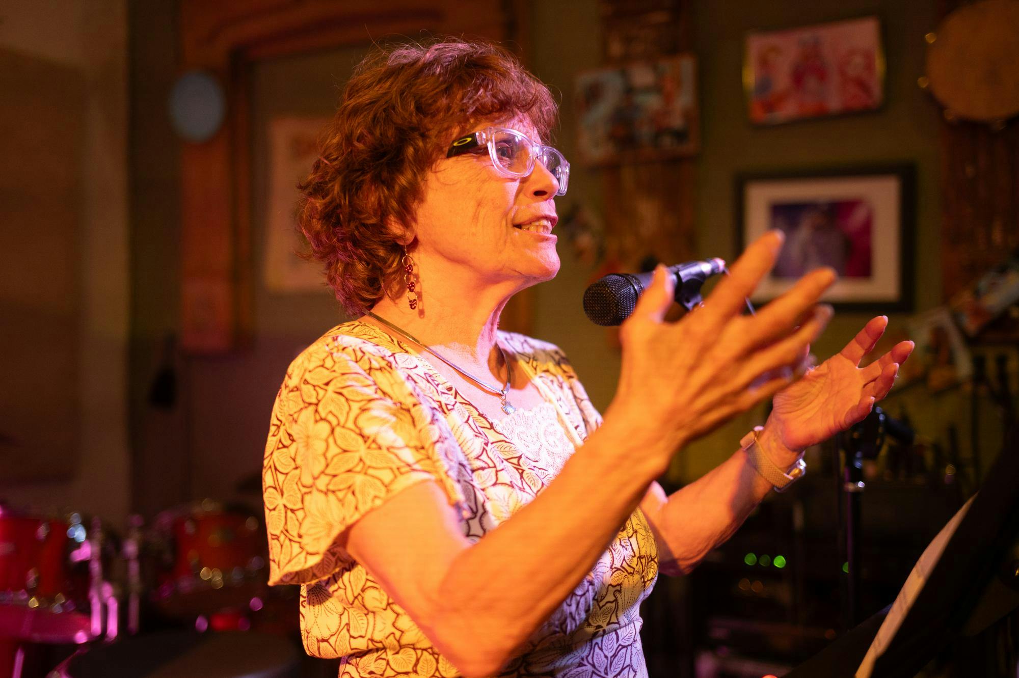 Patrons at the Bull in Downtown Gainesville, Fla., share anecdotes about what "home" means to them, Thursday, Feb. 26, 2026.