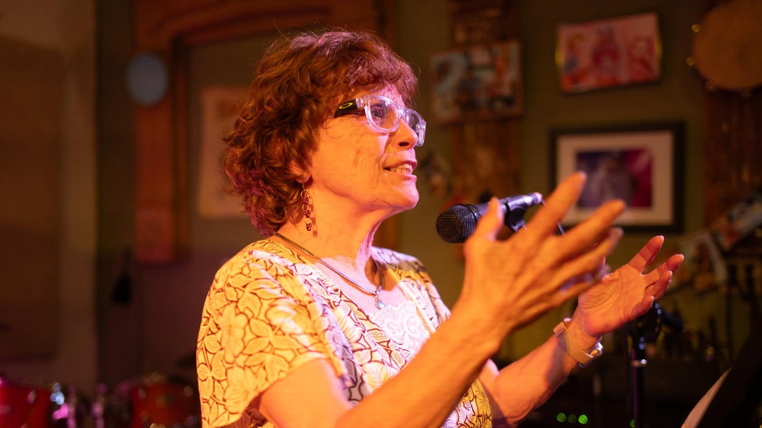 Patrons at the Bull in Downtown Gainesville, Fla., share anecdotes about what "home" means to them, Thursday, Feb. 26, 2026.