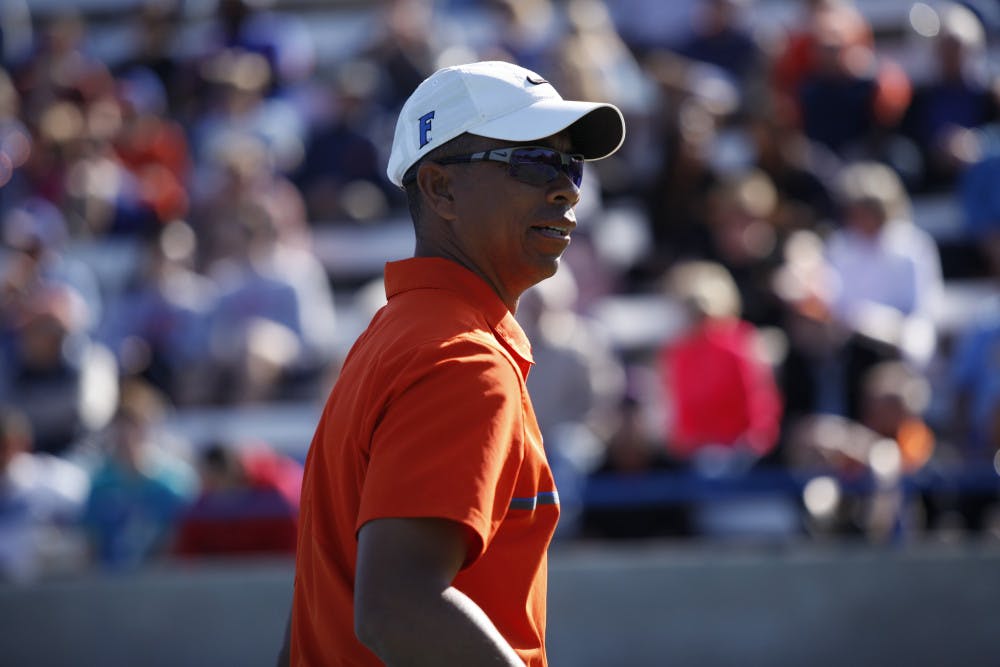 <p><span id="docs-internal-guid-d4453138-e917-90f0-72cc-53a3a3f730b1"><span>Gators men’s tennis coach Bryan Shelton and eight of his players kick off the spring season today in Sunrise, Florida.</span></span></p>