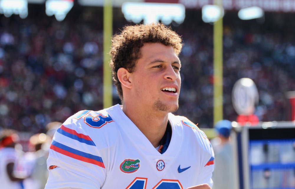 <p>Feleipe Franks threw a career-high three interceptions and also lost one fumble in Florida's 38-22 defeat to Florida State.</p>