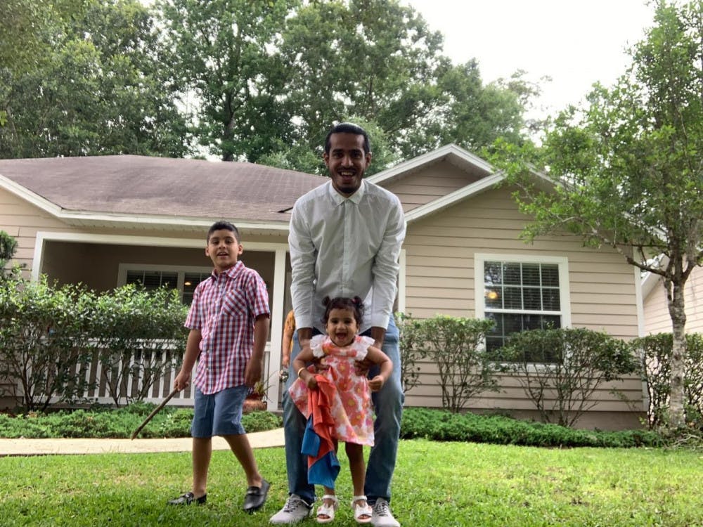 <p><span id="docs-internal-guid-d233daa6-7fff-e2ef-77f5-c814c347821e"><span>Nawaf Alrogiaee celebrates Eid al-Fitr from his family’s Gainesville home alongside his two children, Ammar, 7, and Alia, 1. </span></span></p>