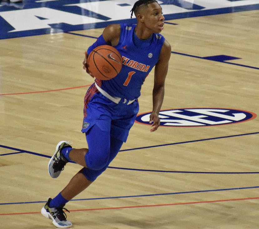 Kiara Smith dribbles in a 77-70 loss against  Alabama on Feb. 18. 