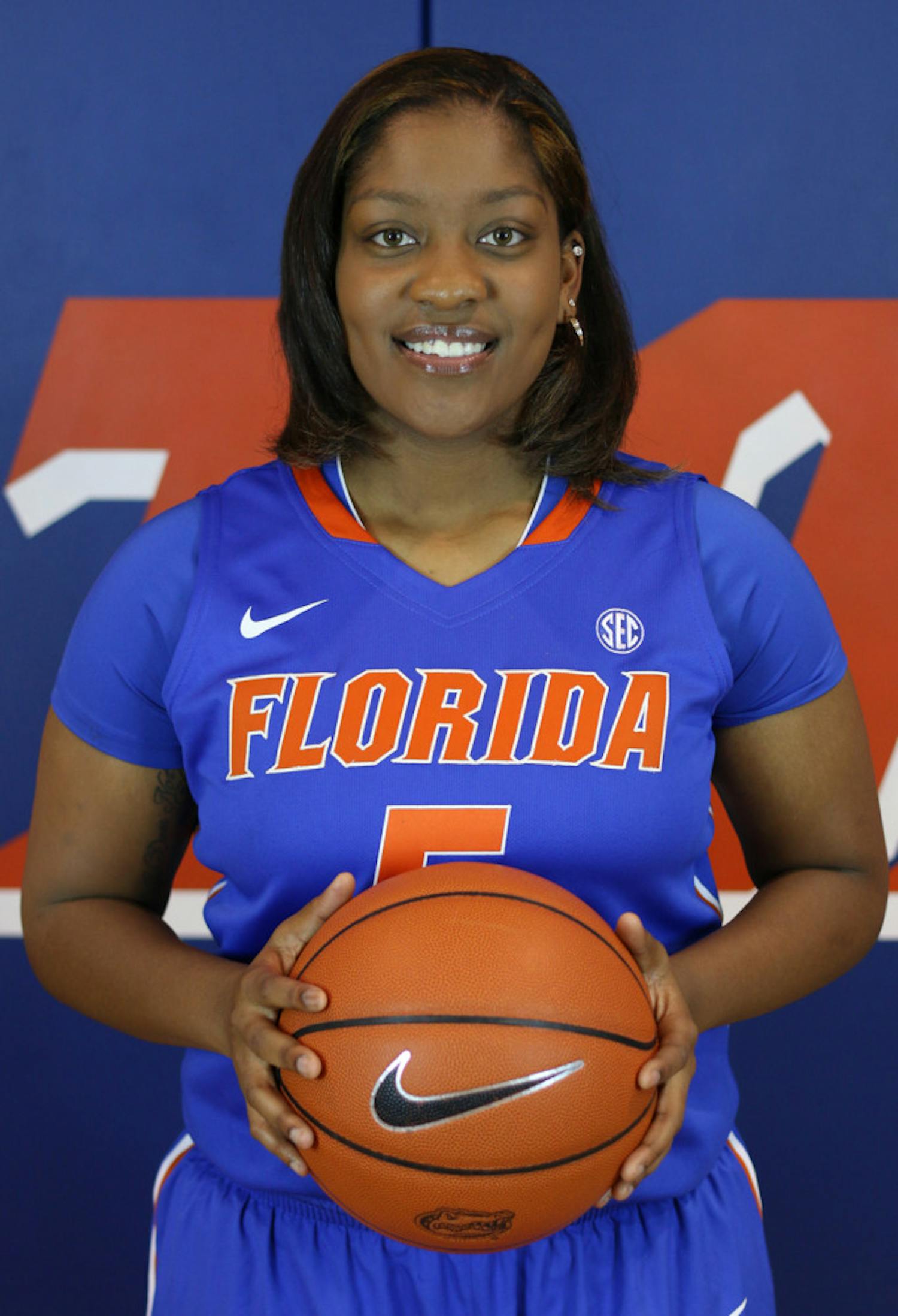 Sophomore Antoinette Bannister poses for a photo during Florida’s basketball media day.