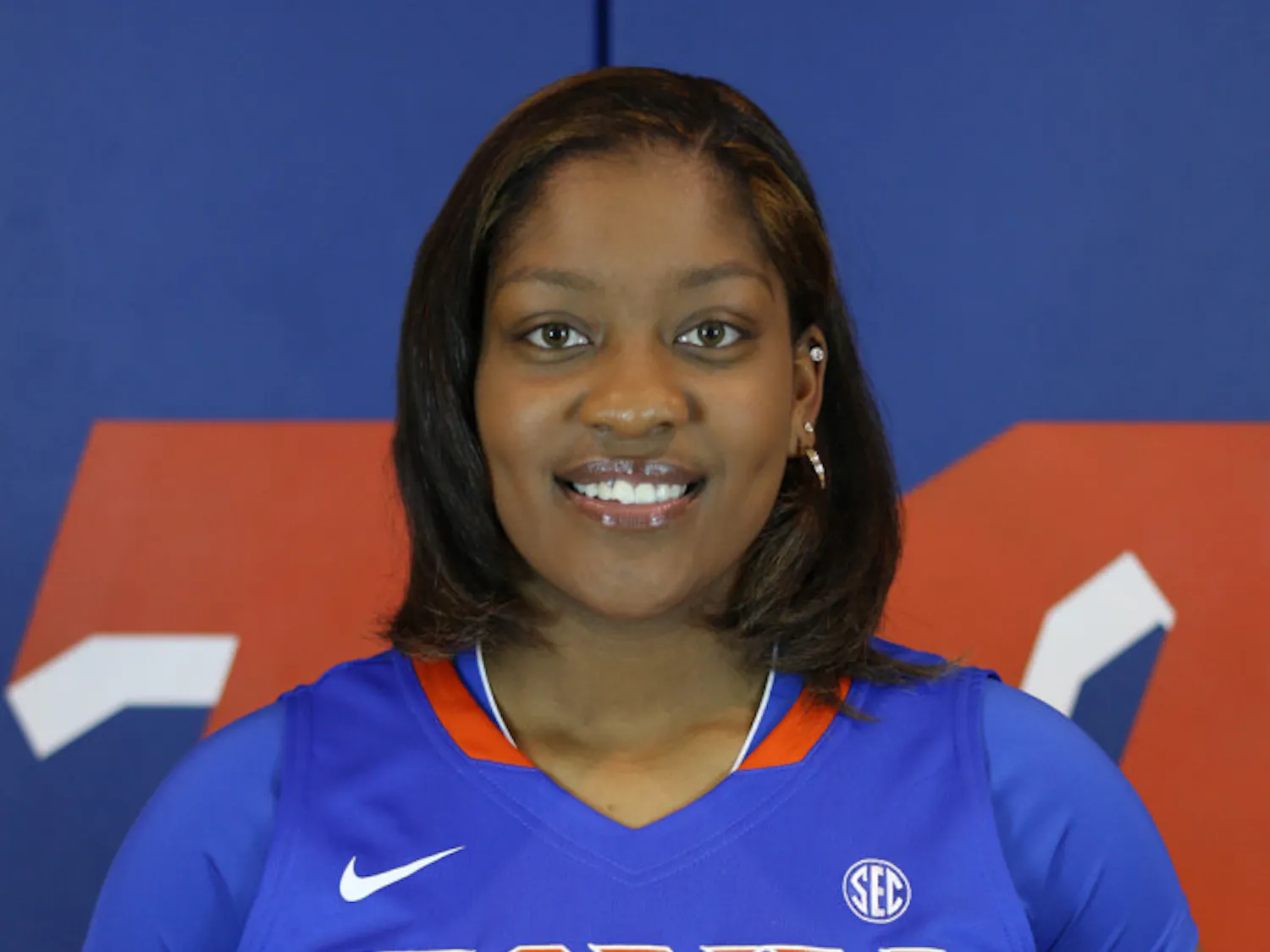 Sophomore Antoinette Bannister poses for a photo during Florida’s basketball media day.